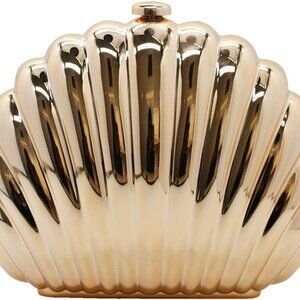 Women Sparkly Acrylic Clutch Unique Shape Acrylic Purse Metallic Handbag Fancy E